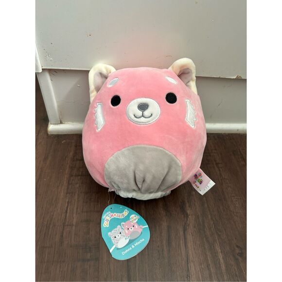 Squishmallows Kellytoy NWT Flip-a-Mallows Dohna Snow Leopard/ Mischa Red Panda - Picture 1 of 8